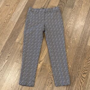 White House Black Market Black and White Patterned SLIM Ankle Pants